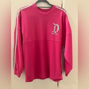 Disney Parks Hot Pink Silver Glitter Spirit Jersey Disneyland Resort Sz S NWT
